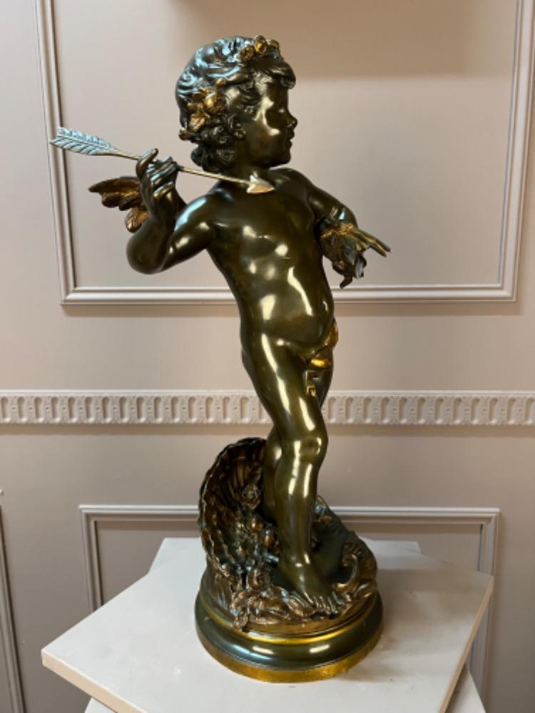 Bronze cupido, signed Auguste Moreau