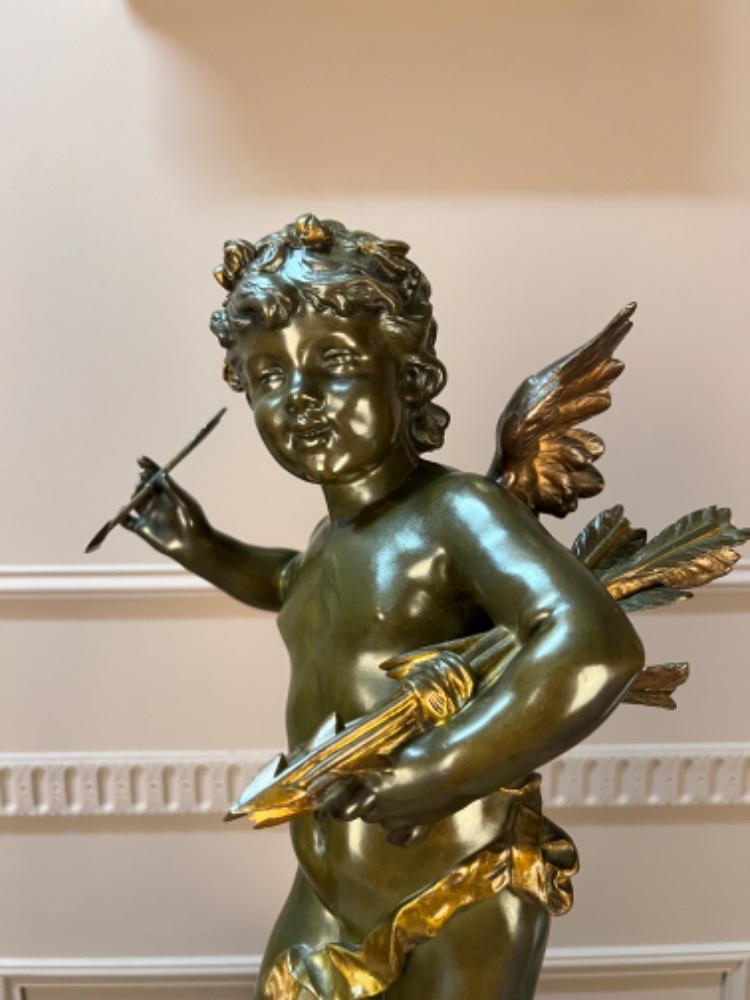 Bronze cupido, signed Auguste Moreau