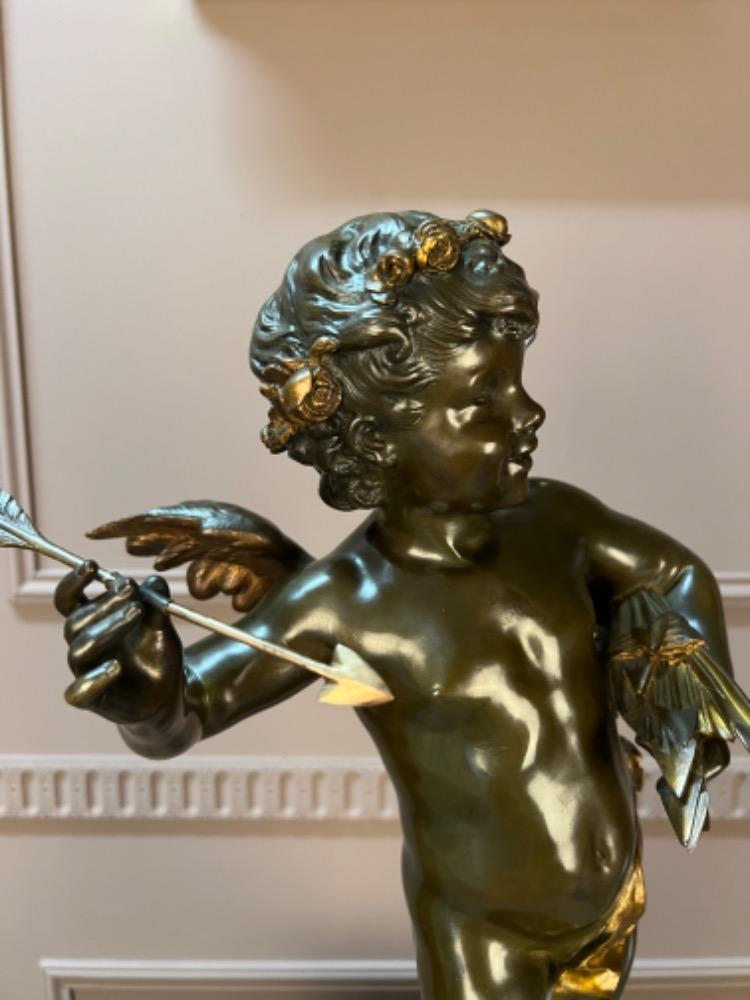 Bronze cupido, signed Auguste Moreau